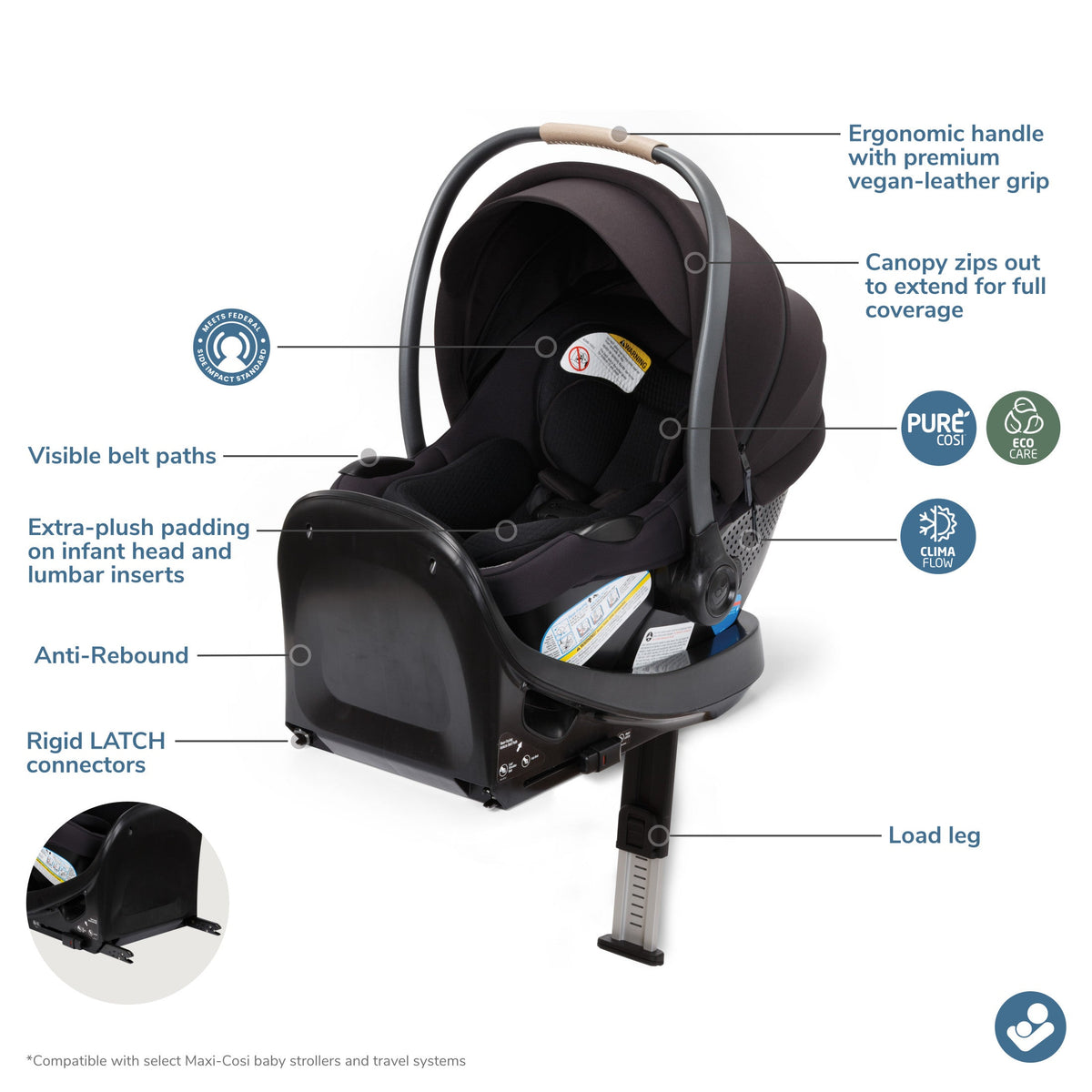 Ambra Ultra-Lightweight Infant Car Seat by Mythora