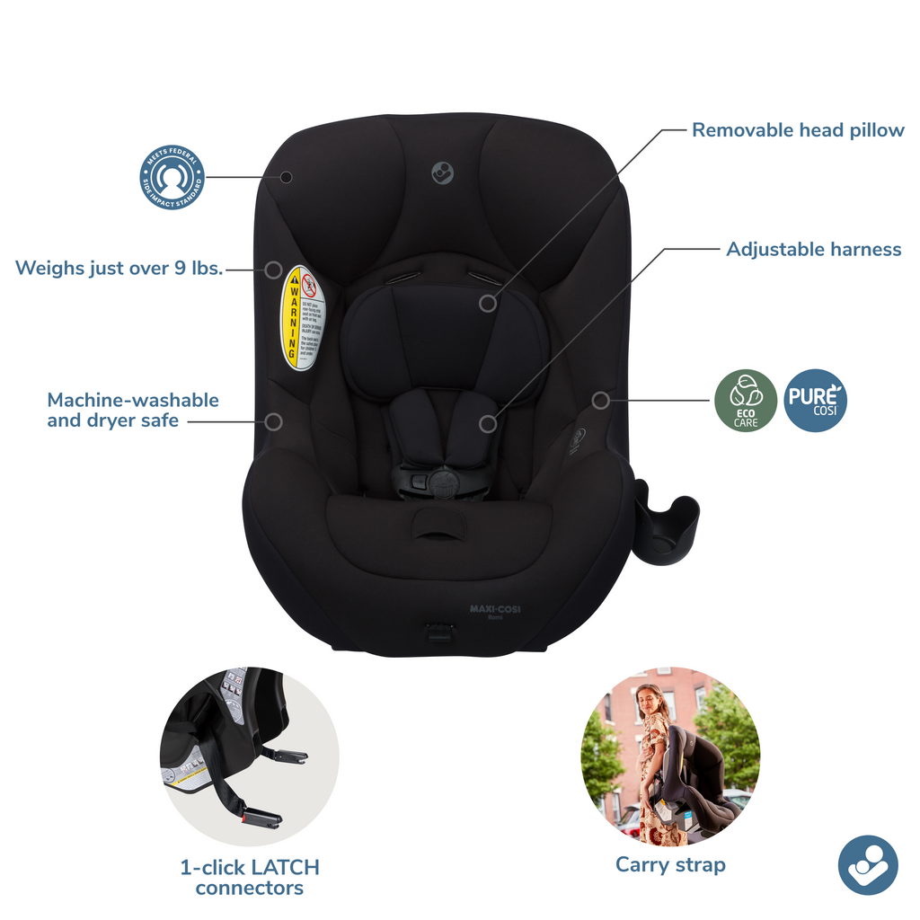 Romi Convertible Car Seat with Wheeled Travel Bag by Mythora