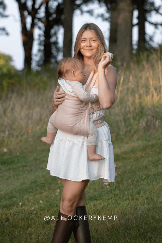 Blush Floret Soft Buckle Carrier by Mythora