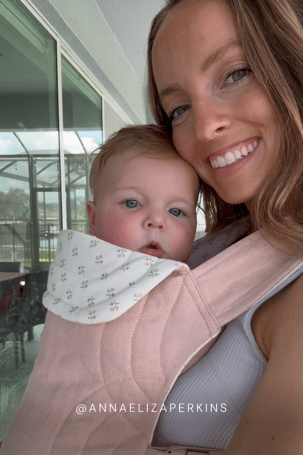Blush Floret Soft Buckle Carrier by Mythora