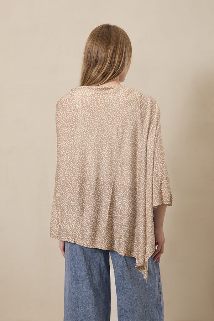 Cream Floral Nursing Cover by Mythora