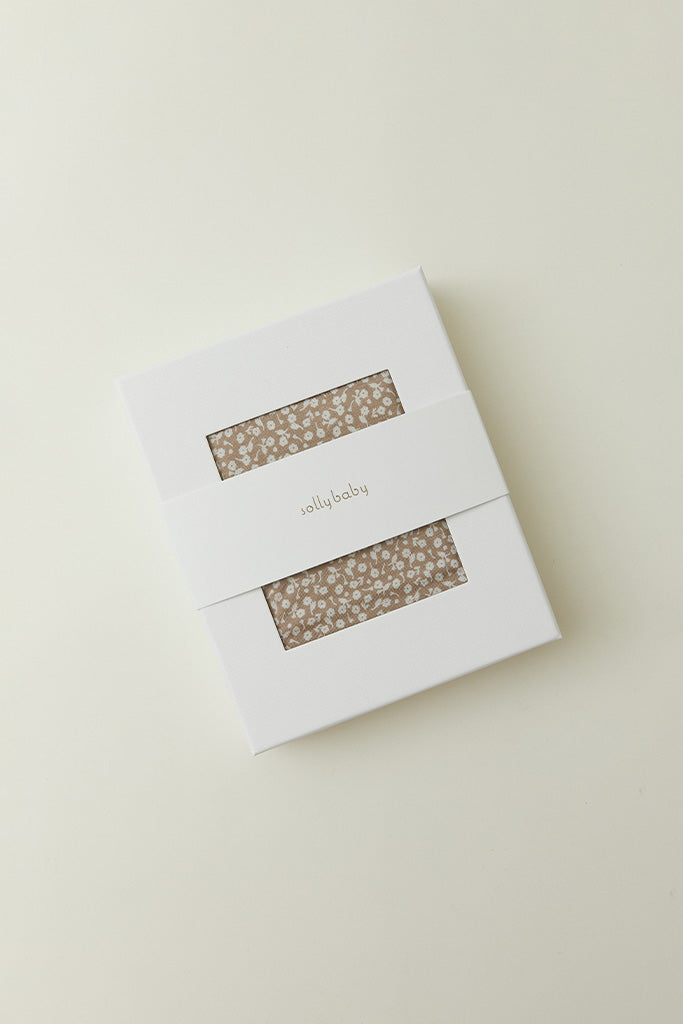 Cream Floral Baby Wrap by Mythora