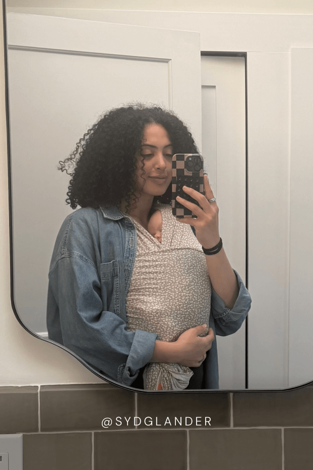 Cream Floral Baby Wrap by Mythora