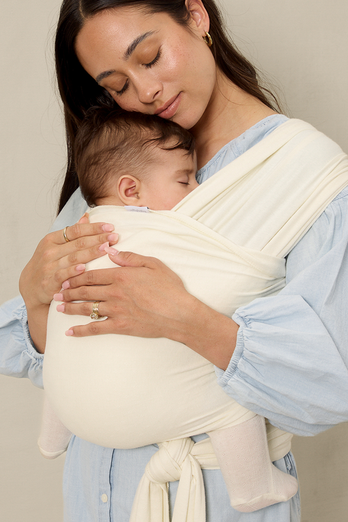 Cream Pointelle Baby Wrap by Mythora