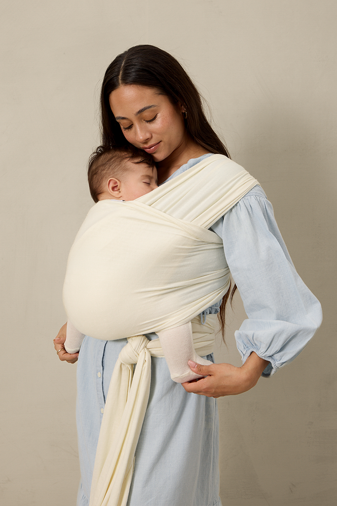 Cream Pointelle Baby Wrap by Mythora