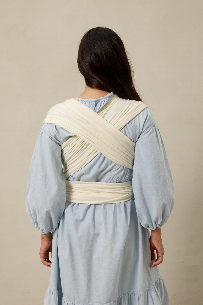 Cream Pointelle Baby Wrap by Mythora