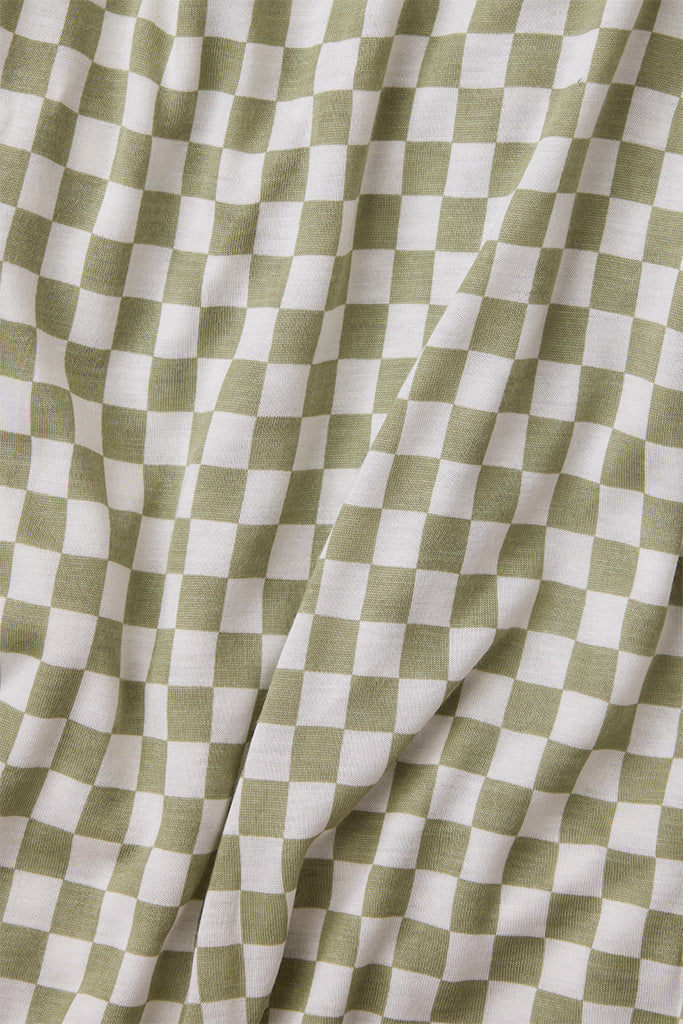 Sage Chequer Baby Wrap by Mythora